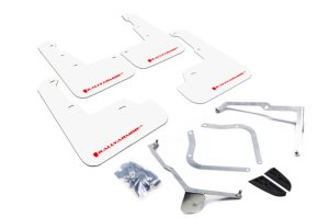 Subaru WRX STI Mud Flaps - Rally Armor - UR White Flap/Red Logo - White - `15-`21 Subaru WRX STI Mud Flaps - Rally Armor - UR White Flap/Red Logo - White - `15-`21